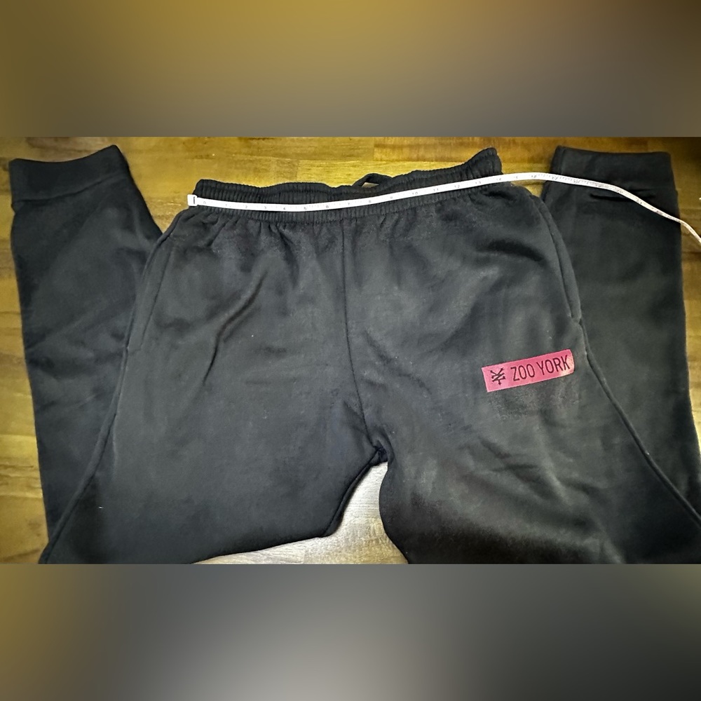 Pre-owned Jogger black pants 100% polyester description, measurement in picture - Picture 5 of 6